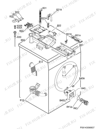 Взрыв-схема стиральной машины Electrolux WD53A06160 - Схема узла Hydraulic System 272